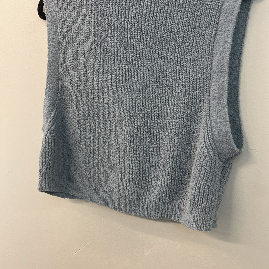 Collusion Blue Knit Cropped Sweater Vest 14