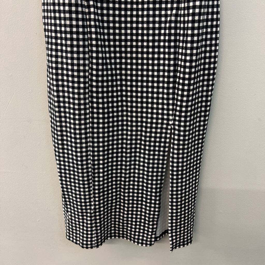 Divided Black/ White Gingham Midi Dress Medium