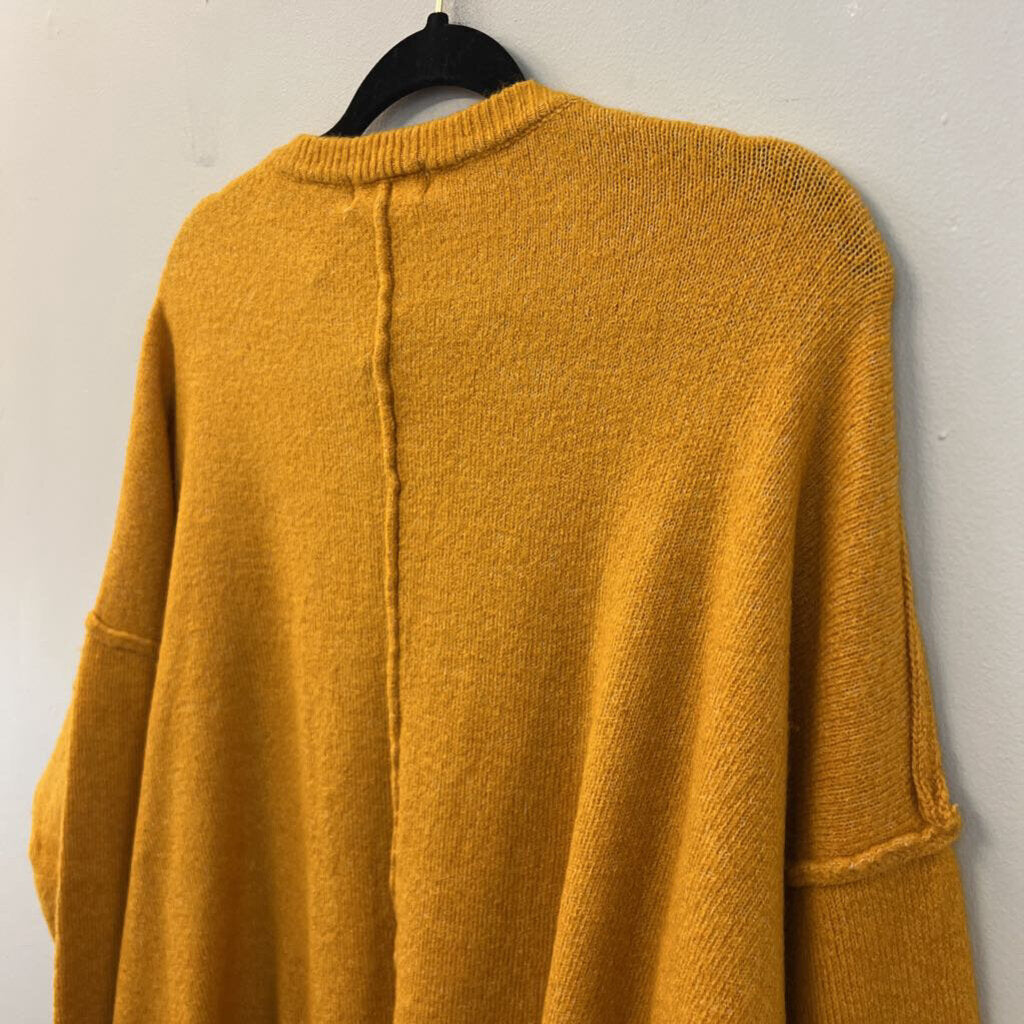 Zenana Yellow Knit Long Sleeve Sweater Top Large