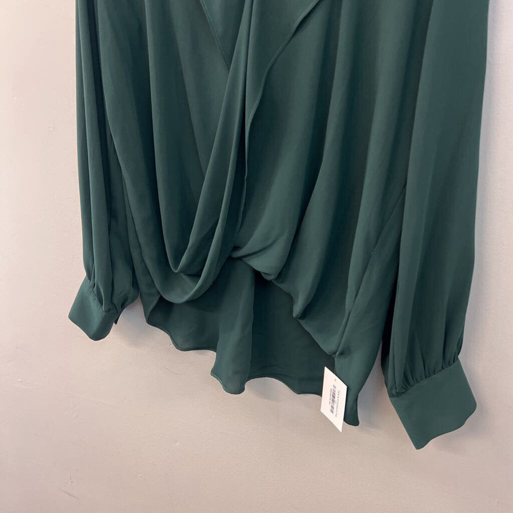 Oddi Green Silky Long Sleeve Top 1XL