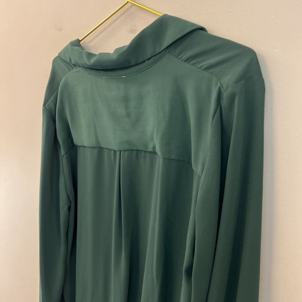 Oddi Green Silky Long Sleeve Top 1XL