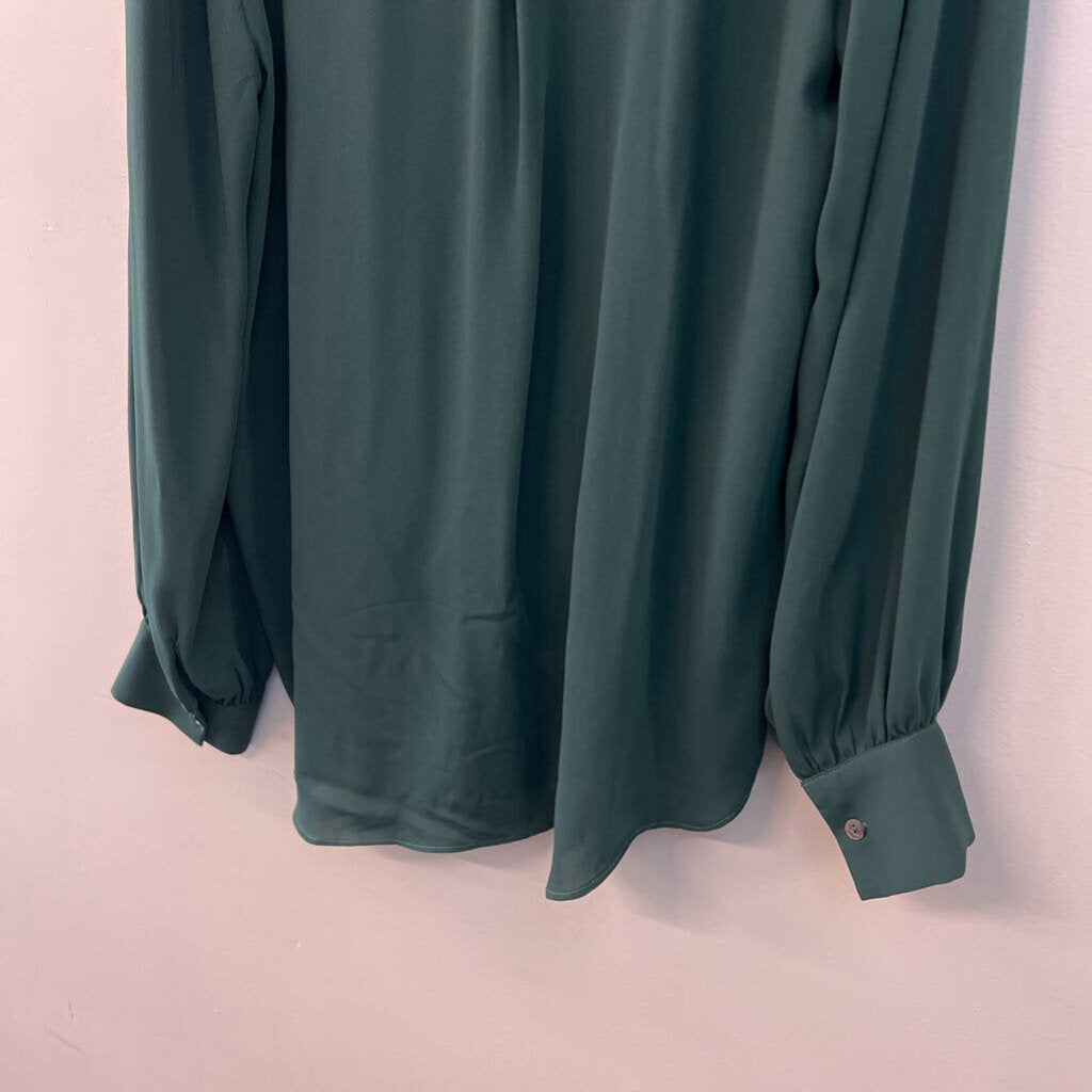 Oddi Green Silky Long Sleeve Top 1XL