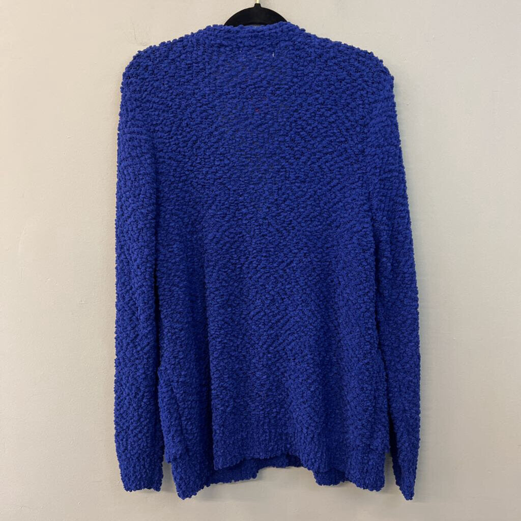Zenana Blue Knit Long Sleeve Cardigan Sweater Extra Large