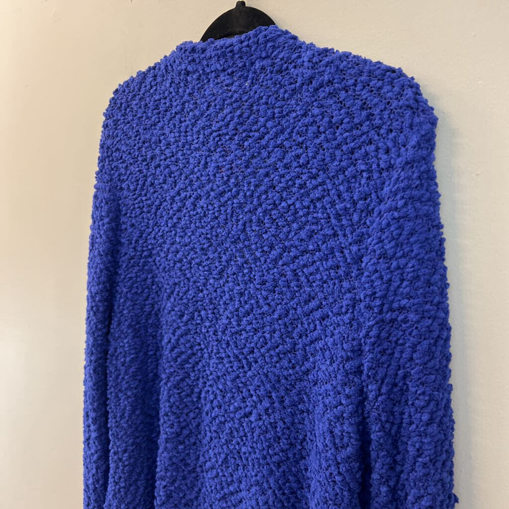 Zenana Blue Knit Long Sleeve Cardigan Sweater Extra Large