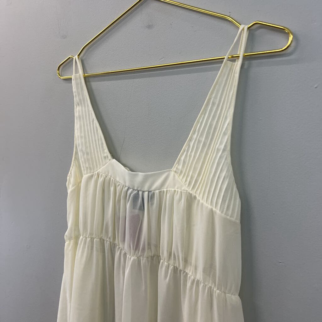 Ivy and Annabelle Cream Lace Detail Slip Dress Medium