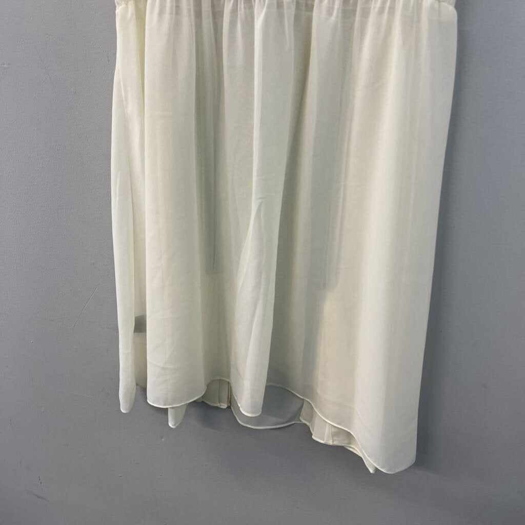 Ivy and Annabelle Cream Lace Detail Slip Dress Medium