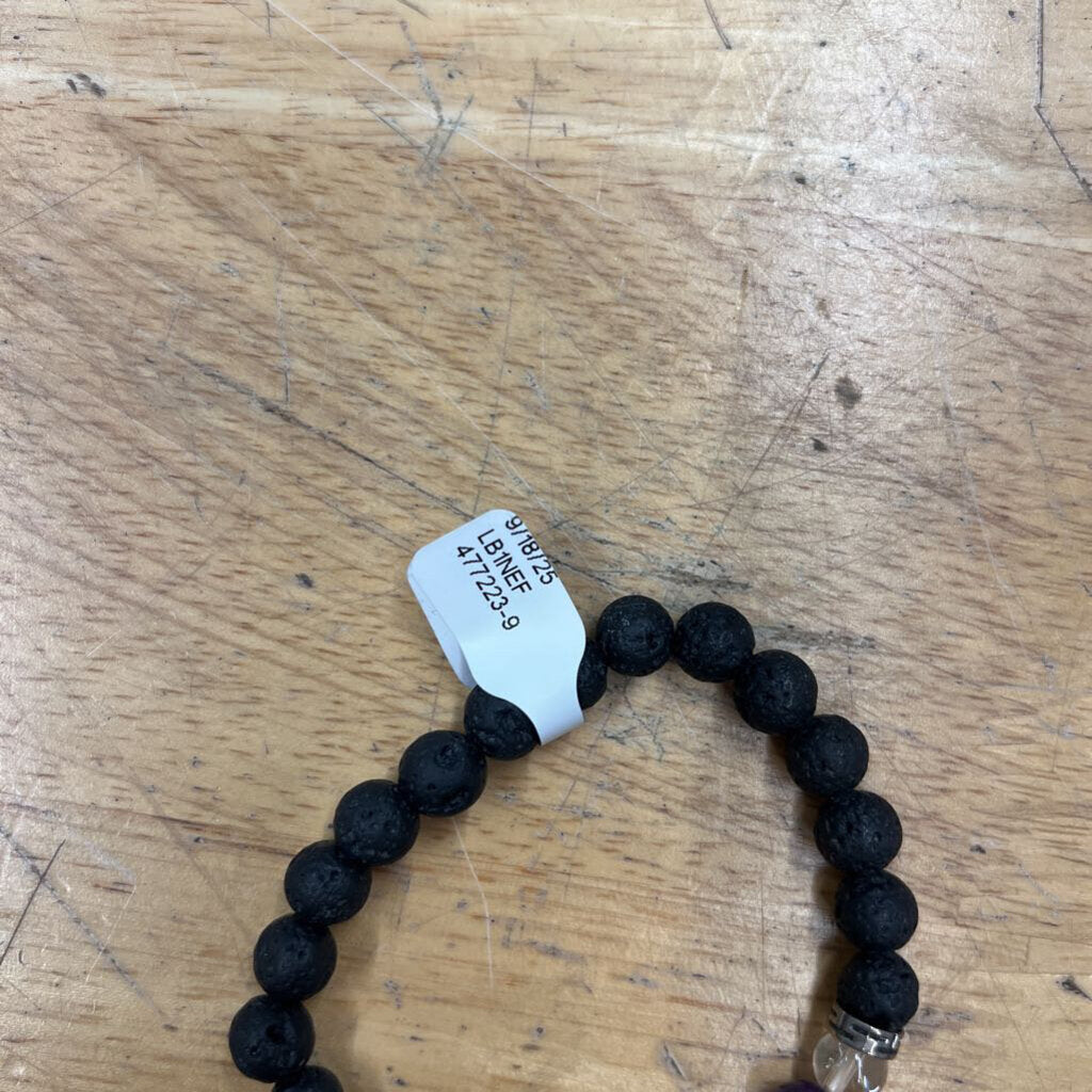 Black/ Multi Beaded Stretchy Bracelet