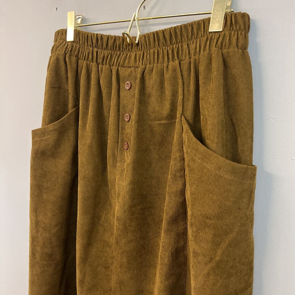 Brown Corduroy Maxi Skirt Large