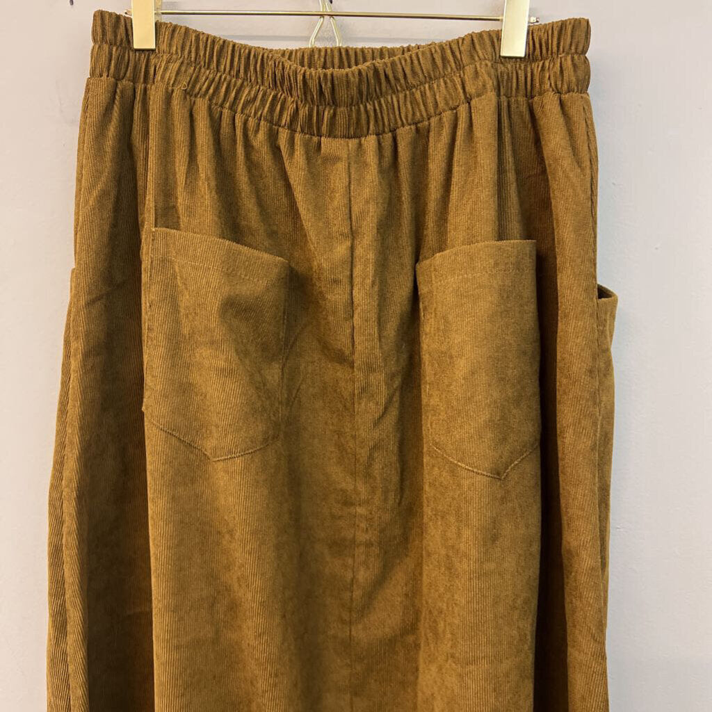 Brown Corduroy Maxi Skirt Large