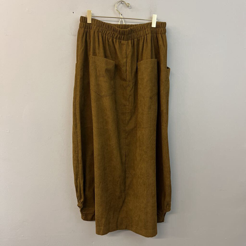 Brown Corduroy Maxi Skirt Large