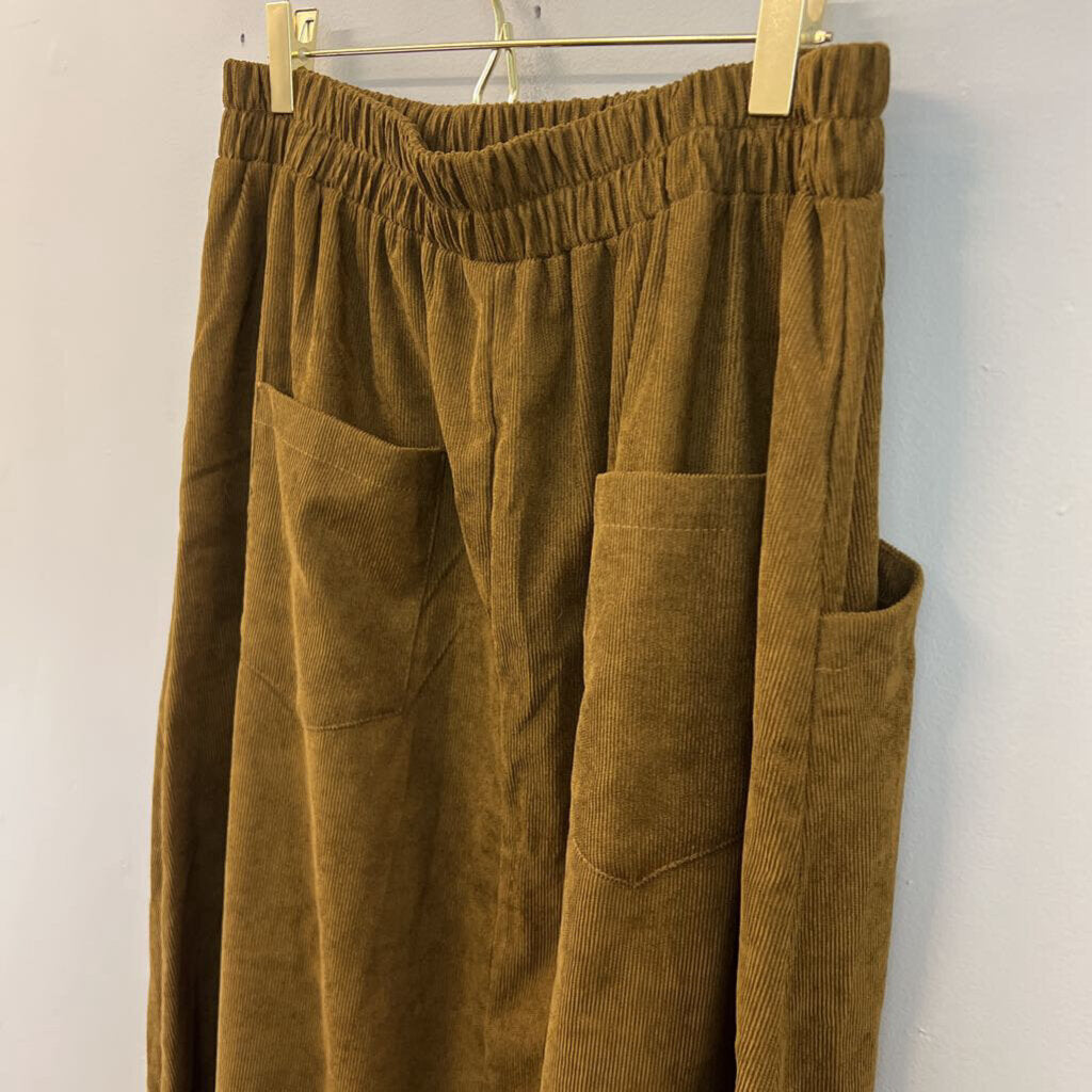 Brown Corduroy Maxi Skirt Large