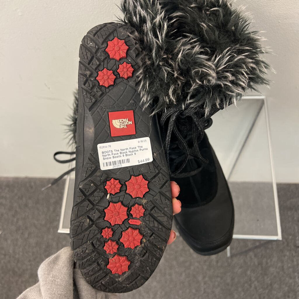 The North Face Black Nuptse Purna Snow Boots 9