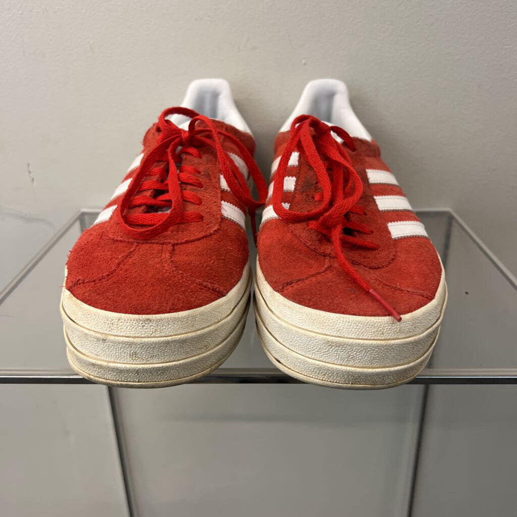 Adidas Red/ White Gazelle Bold Sneakers 10
