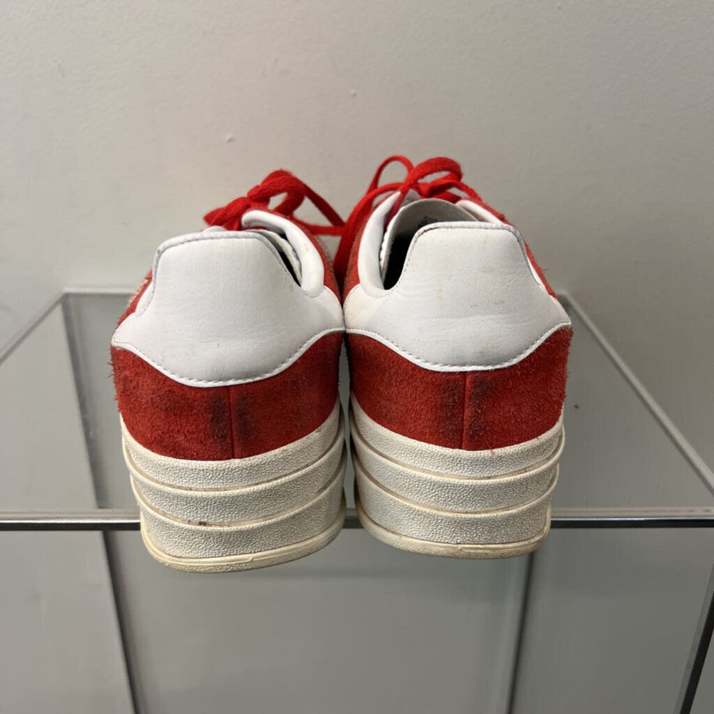 Adidas Red/ White Gazelle Bold Sneakers 10