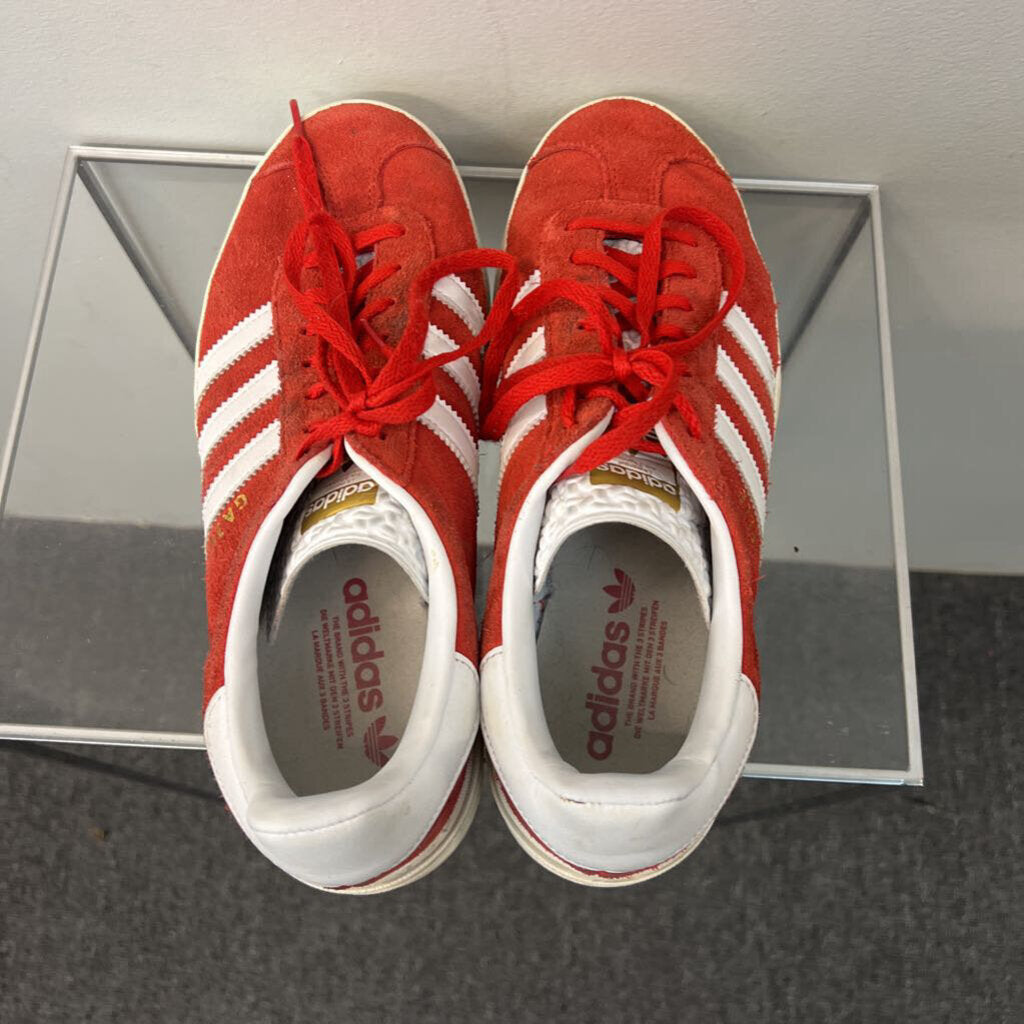 Adidas Red/ White Gazelle Bold Sneakers 10