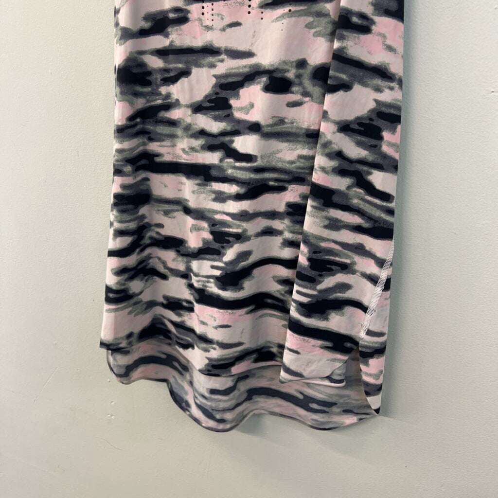 Lululemon Pink/ Black Print Tank Top Medium