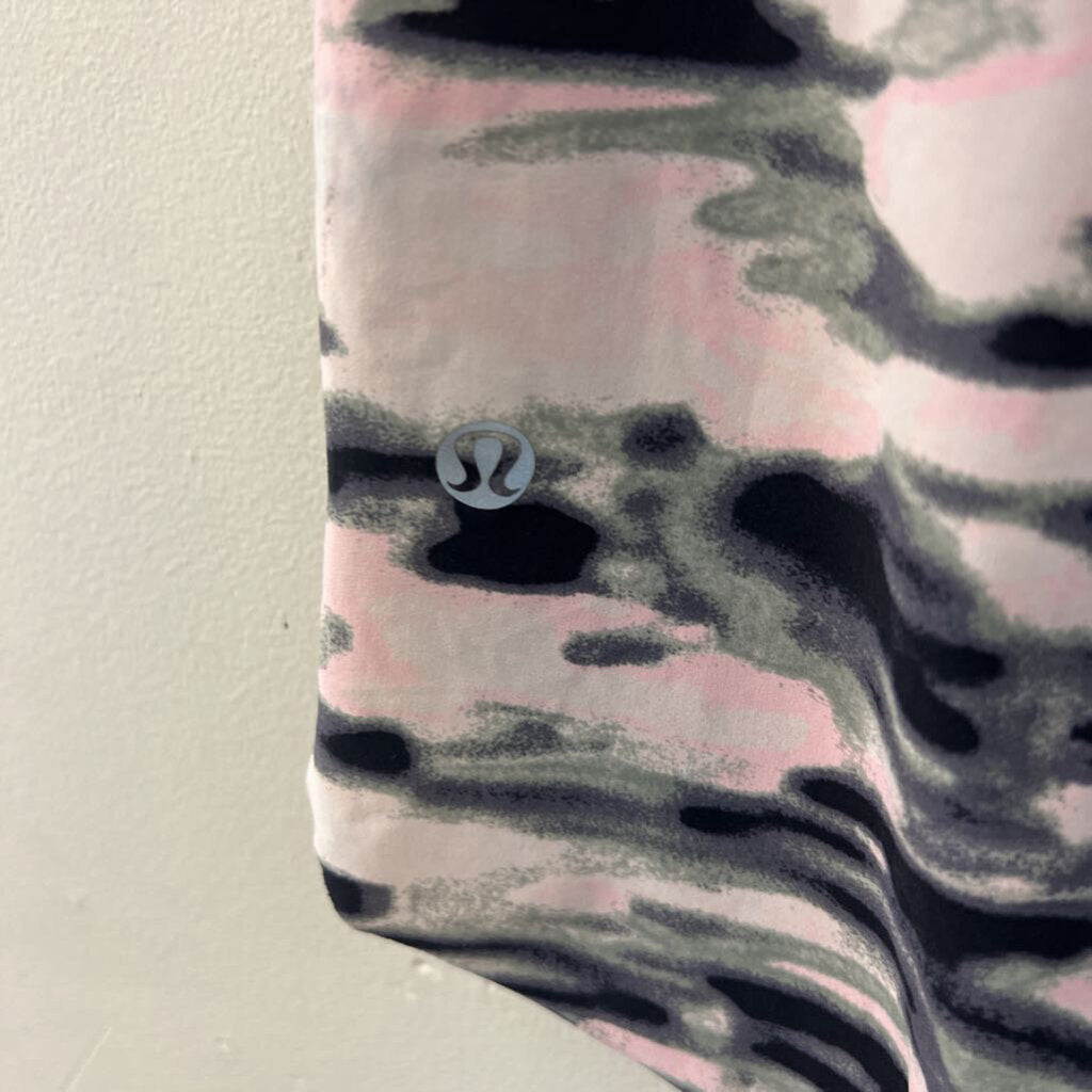 Lululemon Pink/ Black Print Tank Top Medium