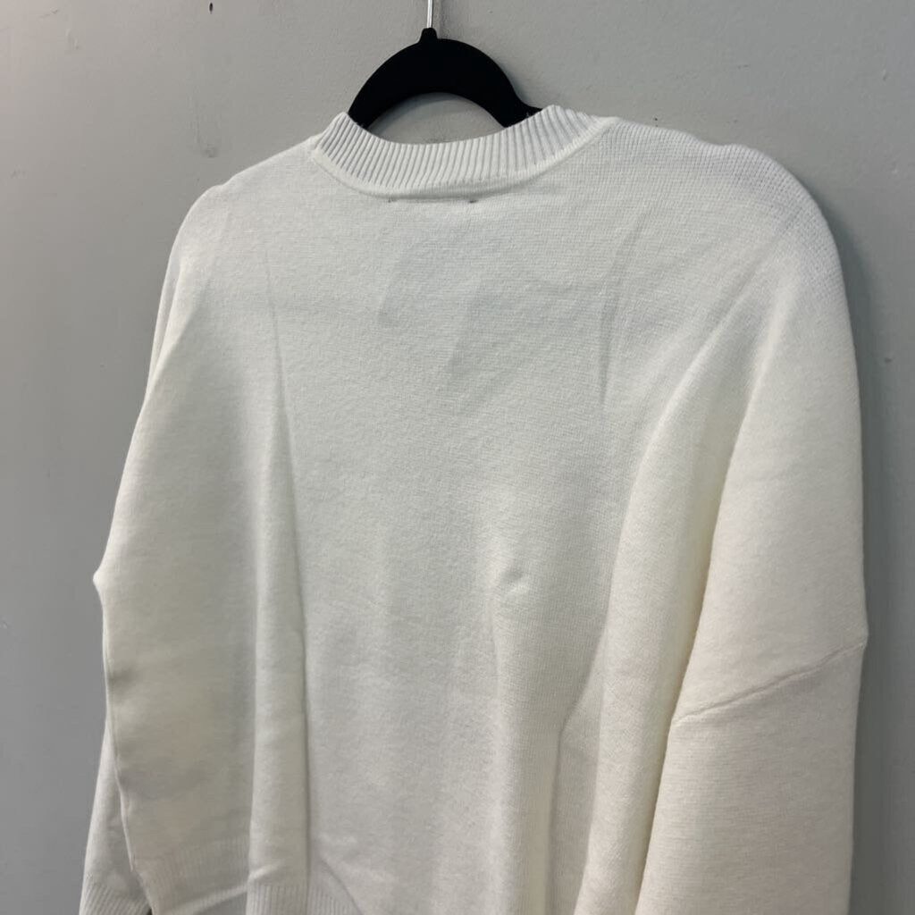 Truth by Republic Soft White Long Sleeve Sweater Top Medium