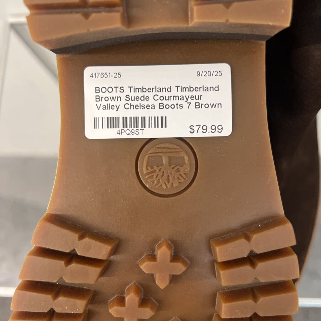 Timberland Brown Suede Courmayeur Valley Chelsea Boots 7