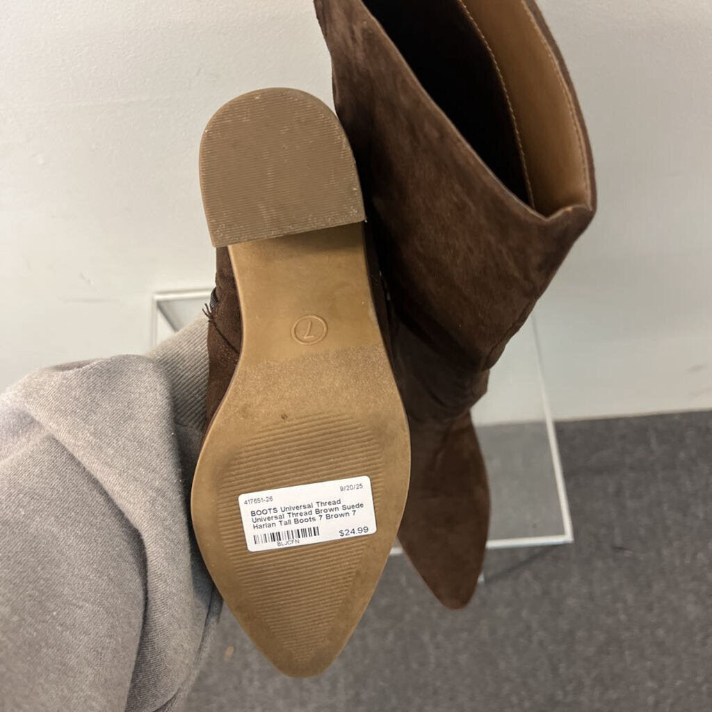 Universal Thread Brown Suede Harlan Tall Boots 7
