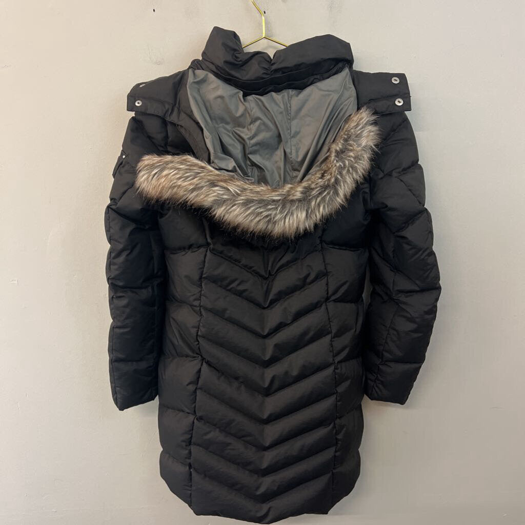 Eddie Bauer Black Lined Long Puffer Jacket Small