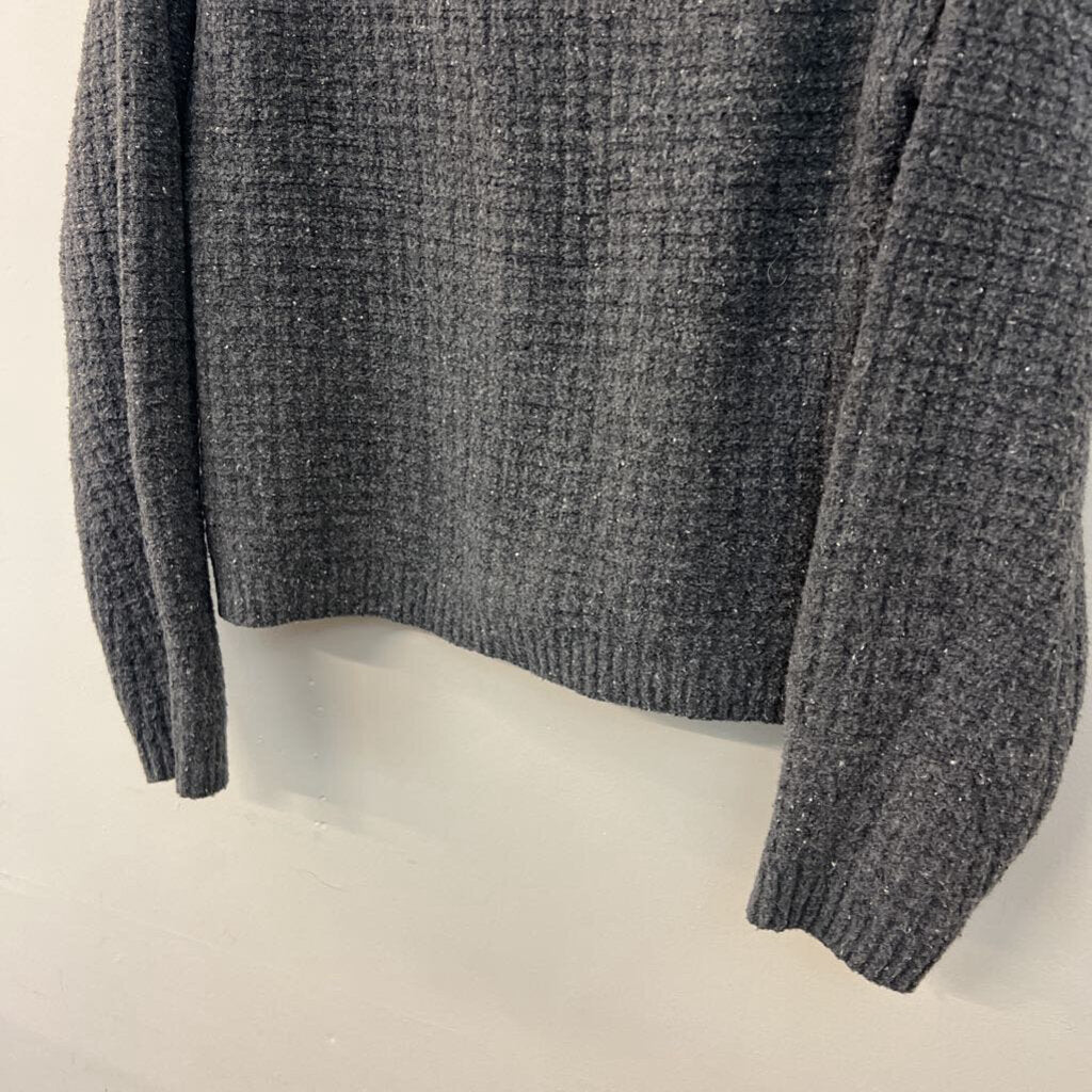 Grey Knit Cardigan Sweater Medium