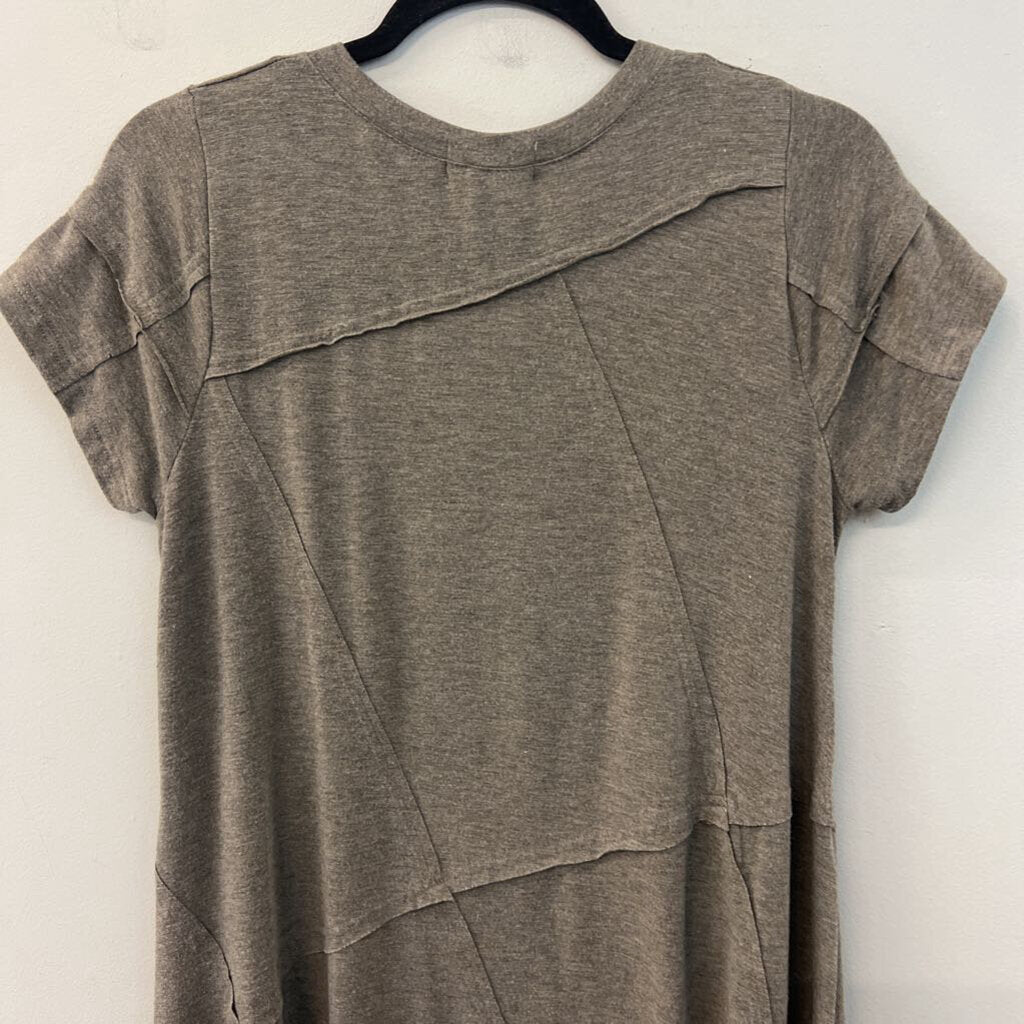 Thyme and Honey Grey Short Sleeve Dress Large