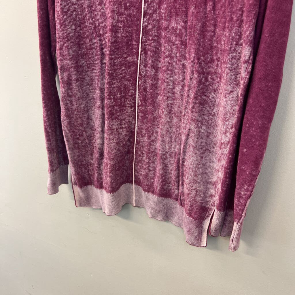 Sundance Purple Knit V Neck Sweater Top Extra Small