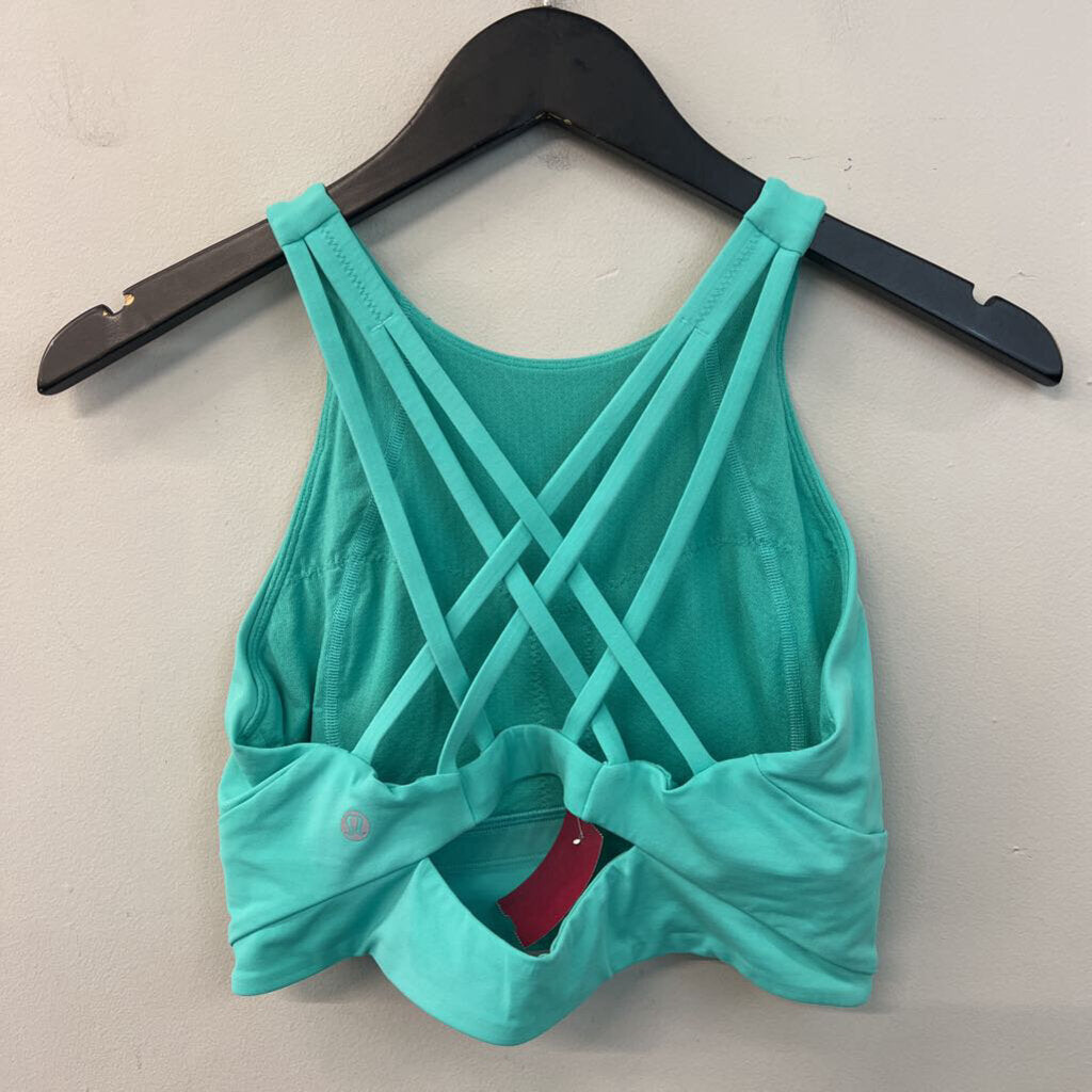 Lululemon Blue High Neck Sports Bra 8