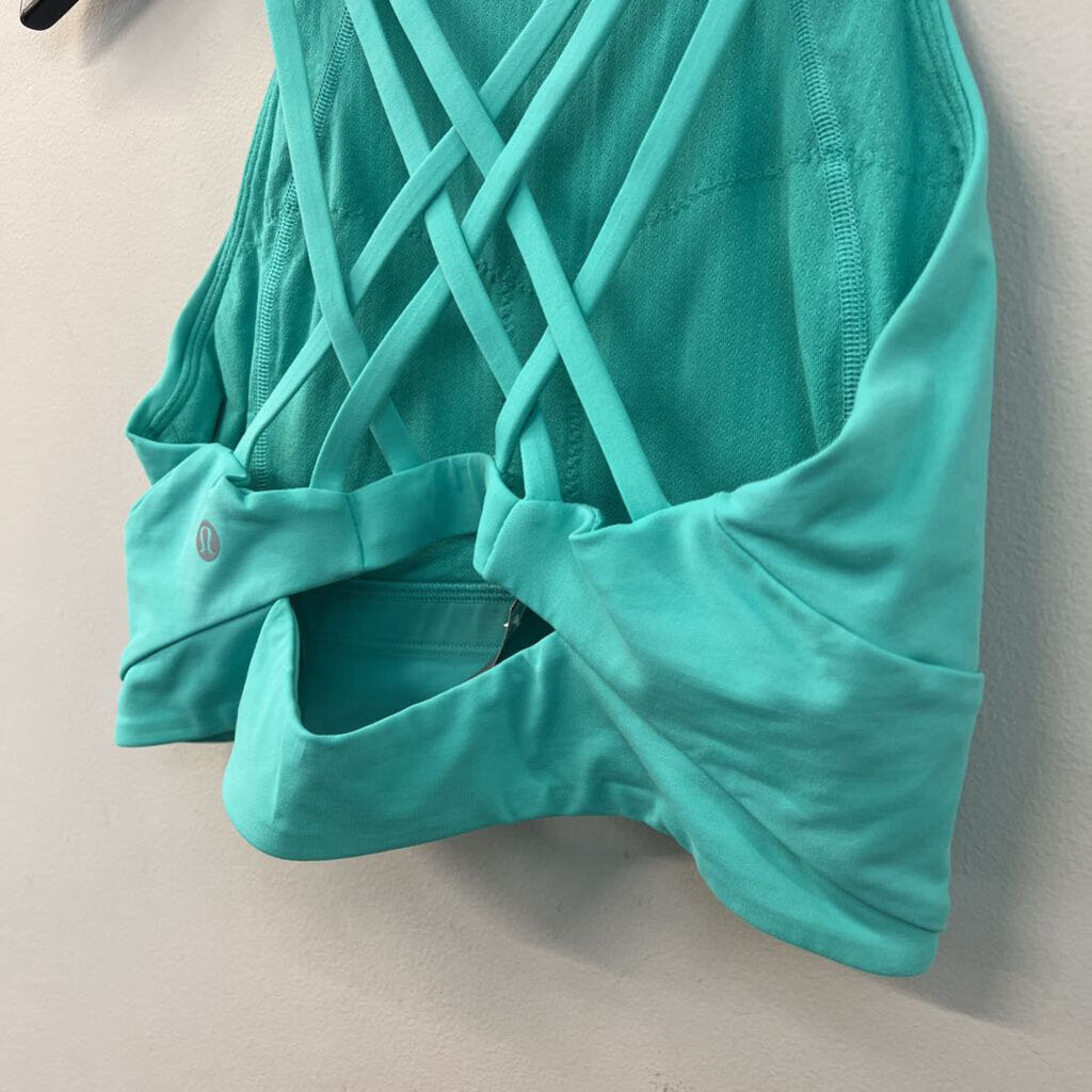 Lululemon Blue High Neck Sports Bra 8