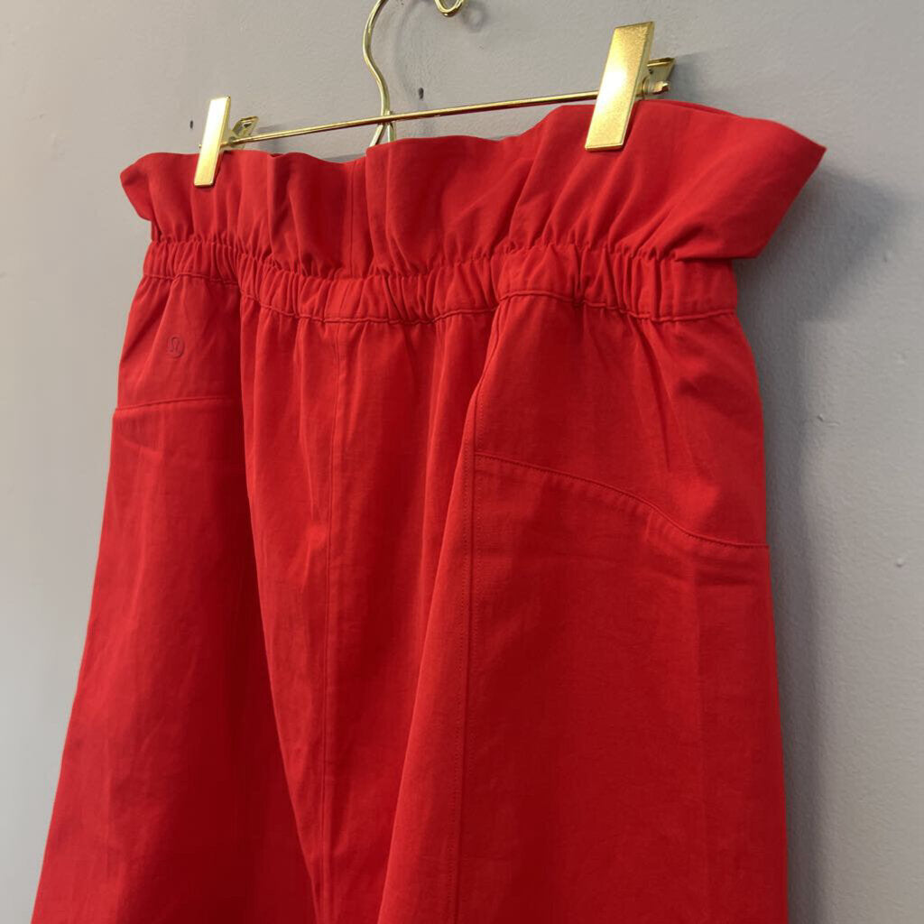 Lululemon Red High Rise Trip Taker Skirt 10