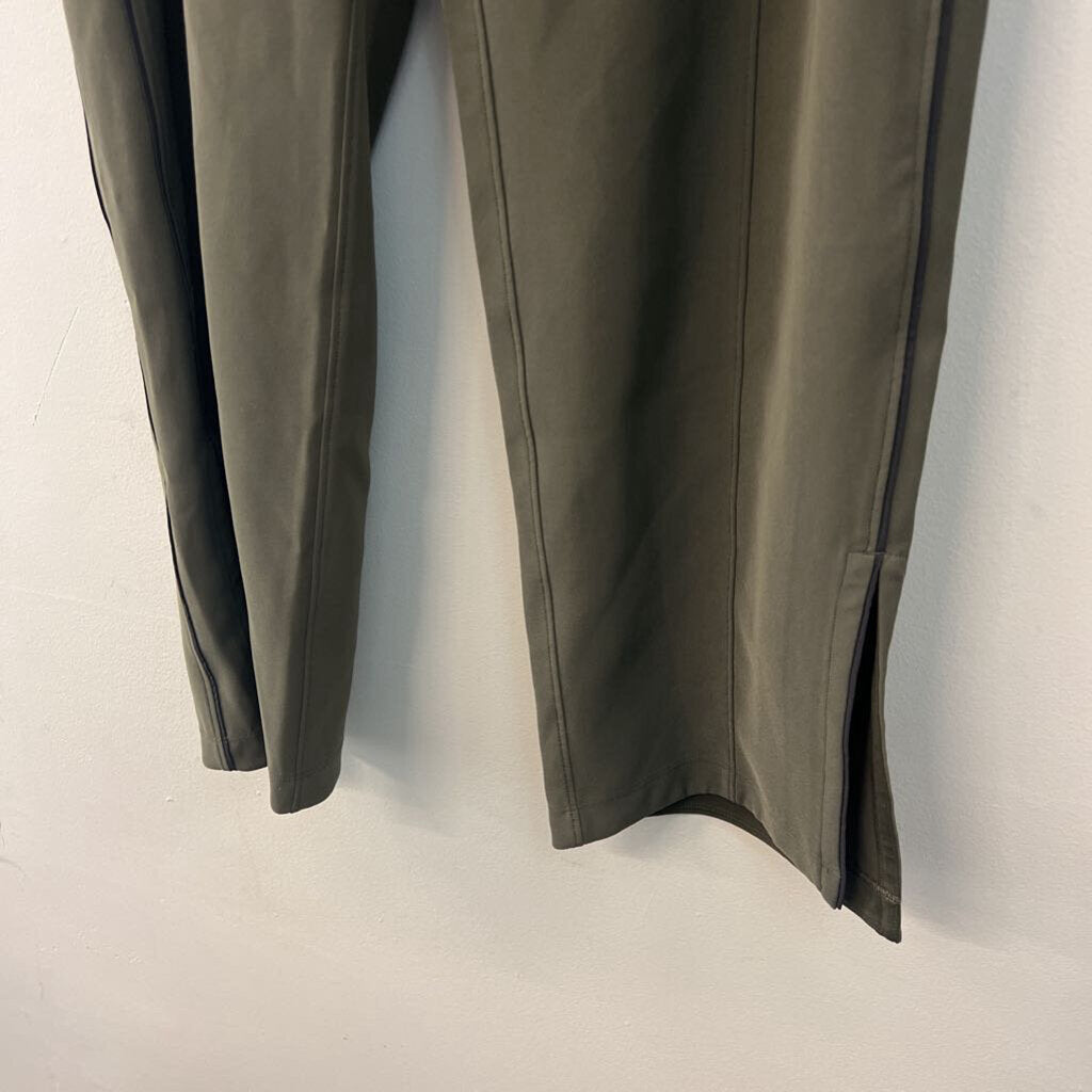 Lululemon Green/ Black Side Stripe Wide Leg Pull On Pants 12