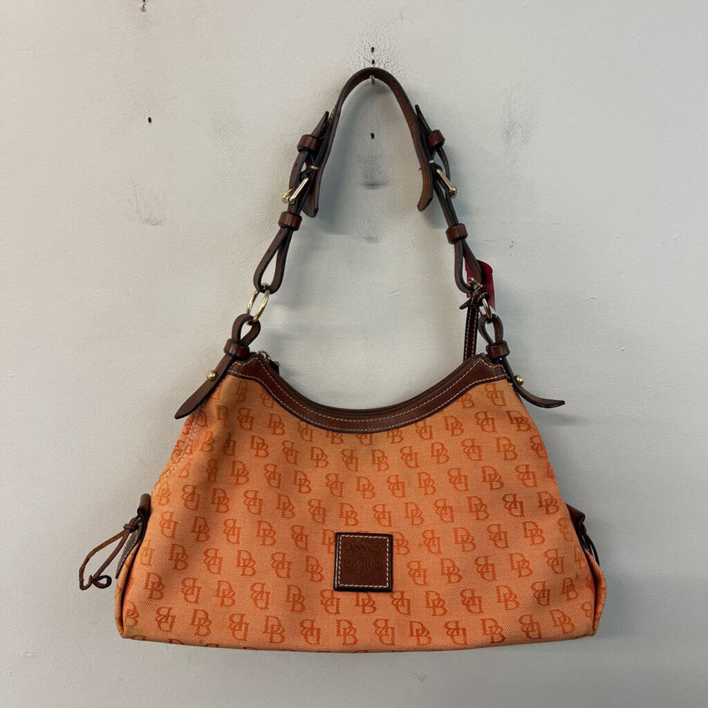 Dooney and Bourke Orange Canvas Logo Purse
