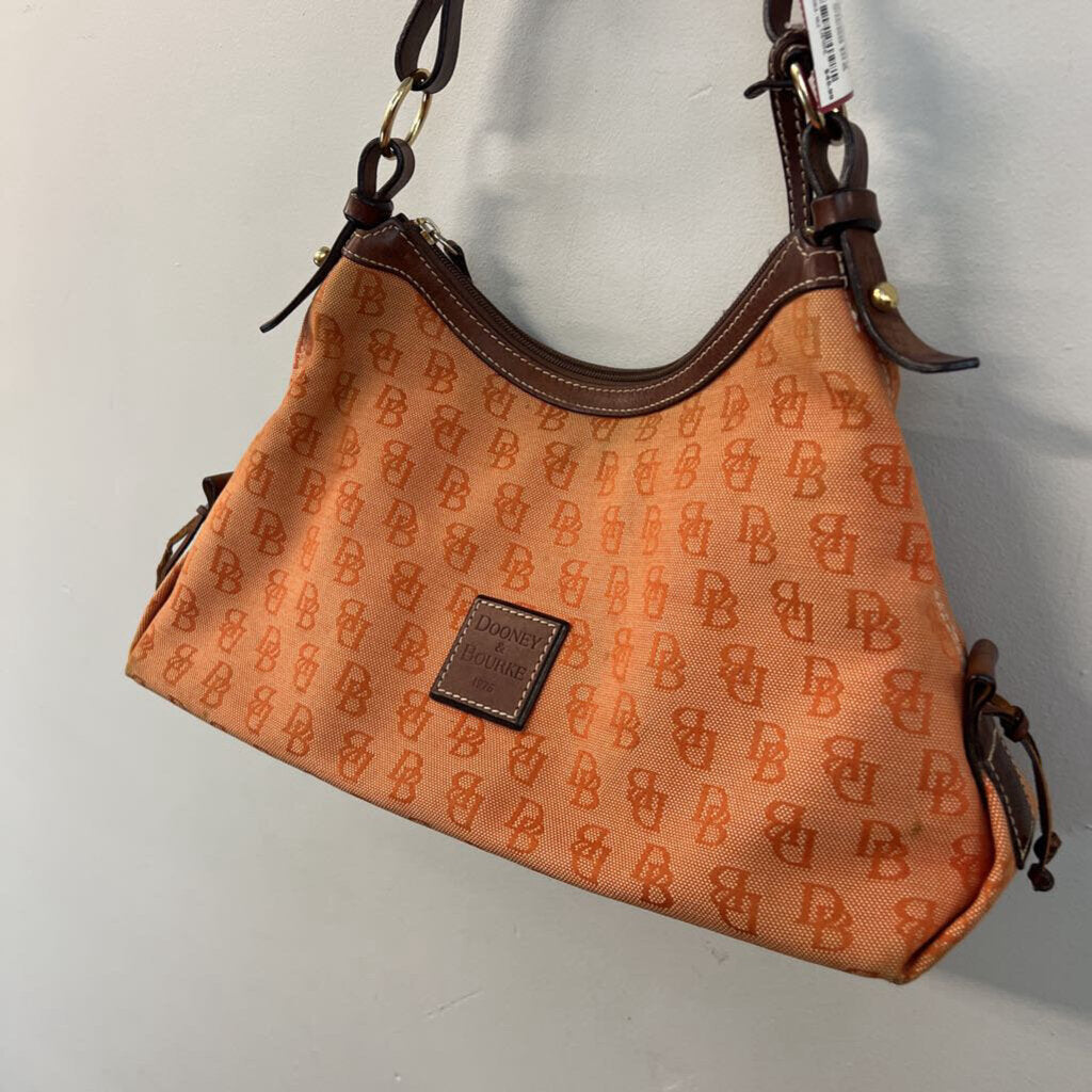 Dooney and Bourke Orange Canvas Logo Purse
