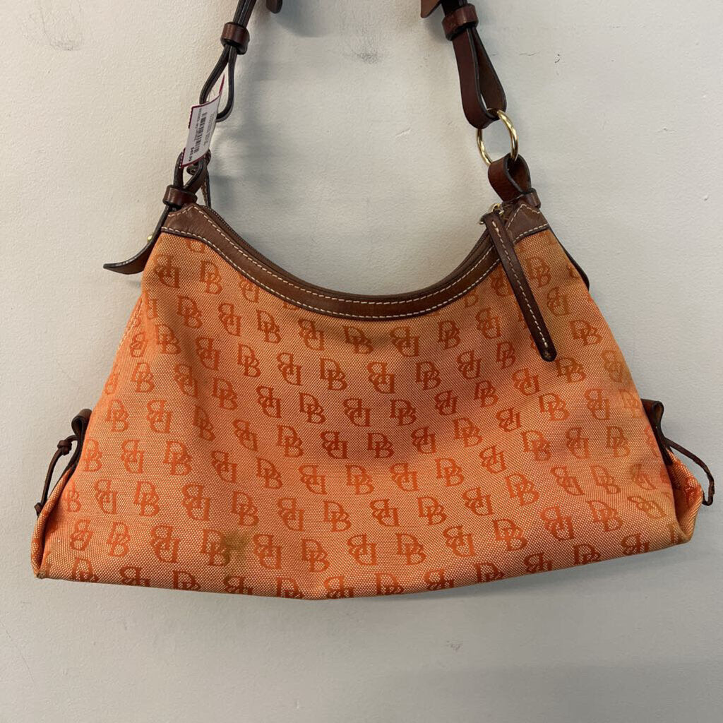 Dooney and Bourke Orange Canvas Logo Purse