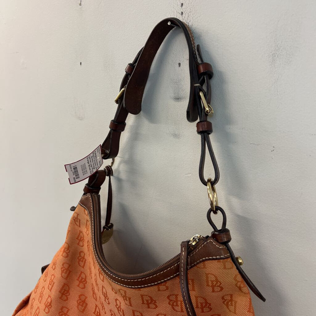 Dooney and Bourke Orange Canvas Logo Purse