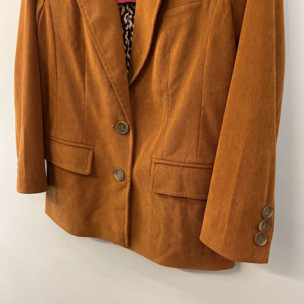 Avec Les Filles Brown Corduroy Blazer Jacket Small