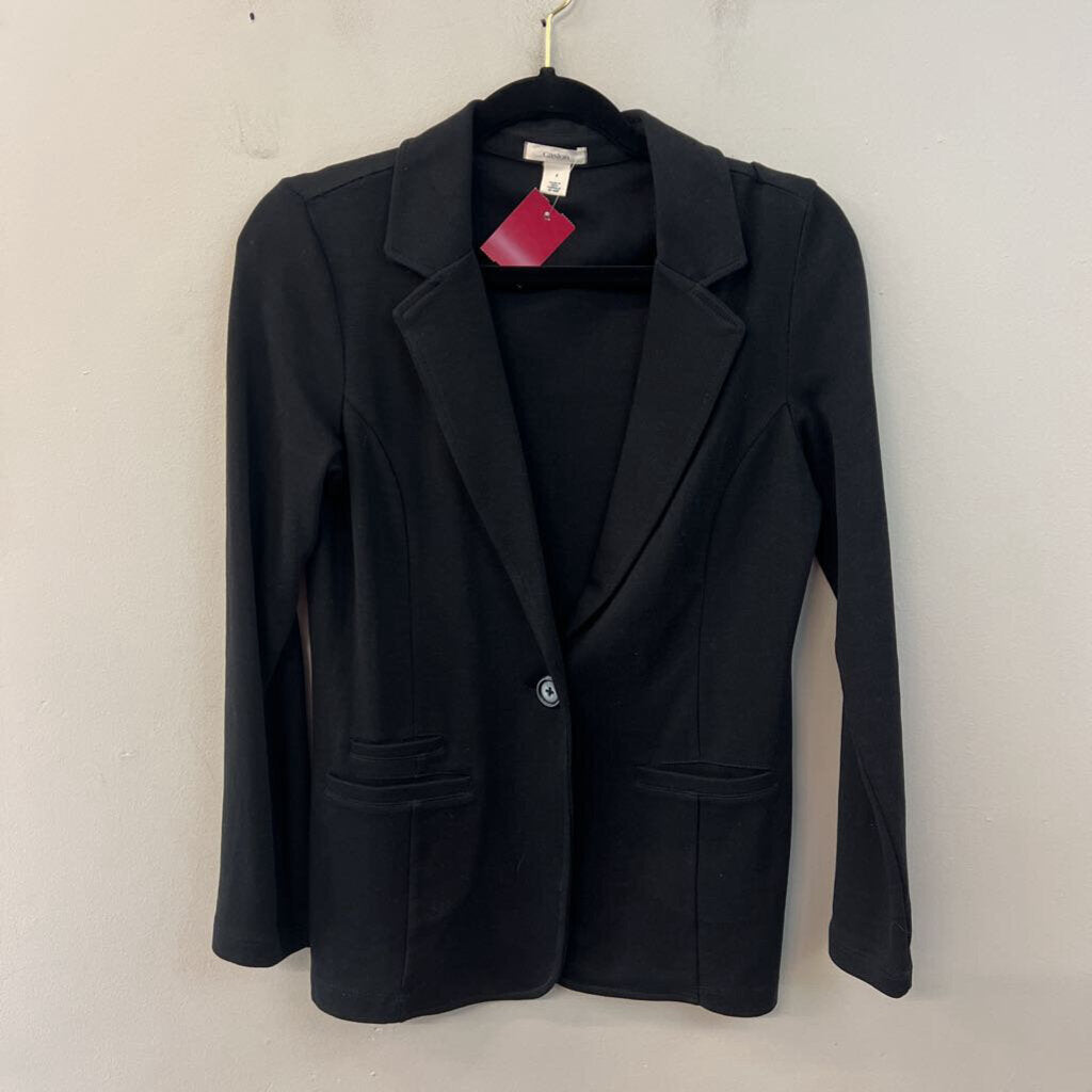 Caslon Black 100% Cotton Blazer Jacket Small