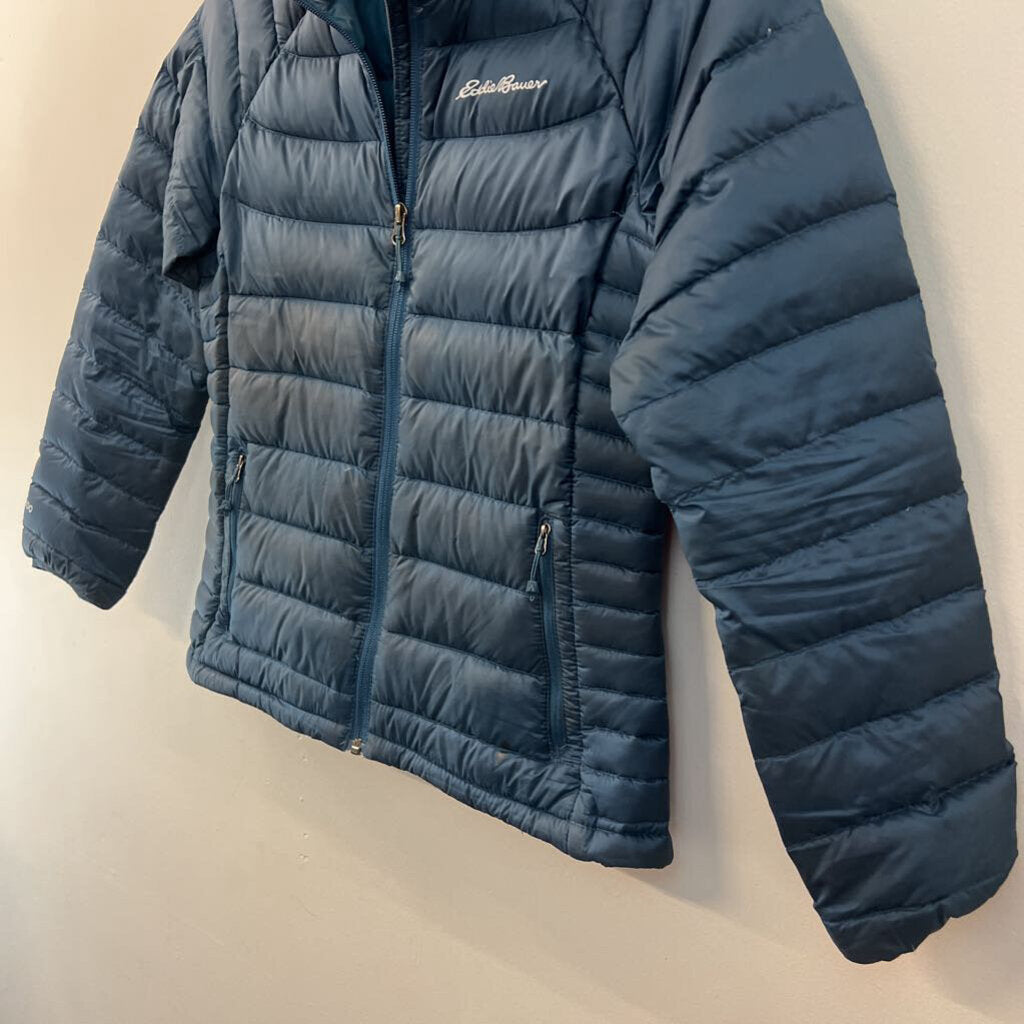 Eddie Bauer Teal Quilted Puffer Jacket Small Petite