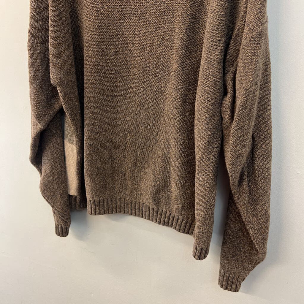 Vintage St Johns Bay Brown Checkered Knit Sweater Extra Large