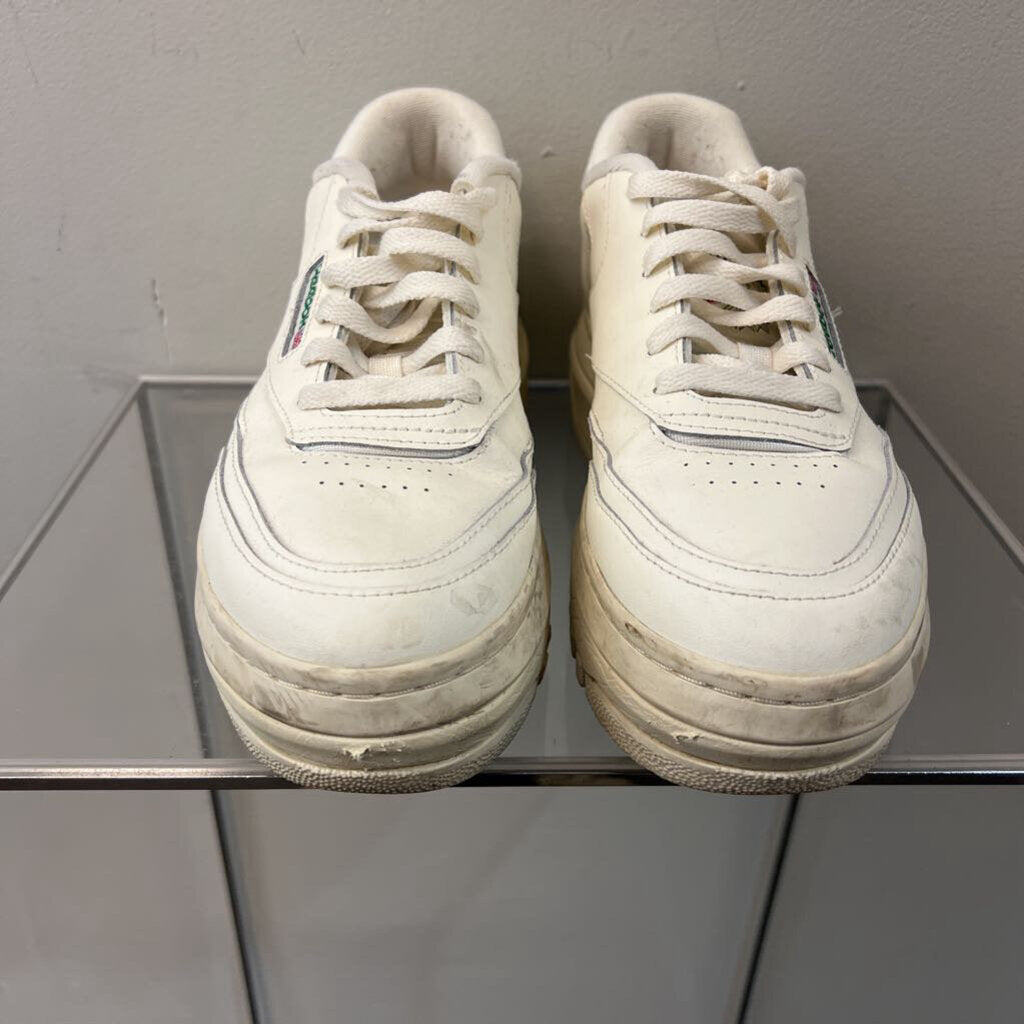 Reebok White Club C Platform Sneakers 9.5