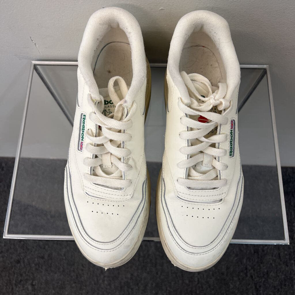 Reebok White Club C Platform Sneakers 9.5