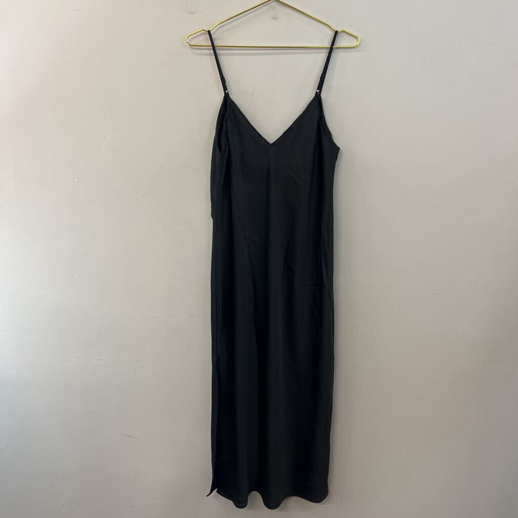 A New Day Black Silky Maxi Dress Medium