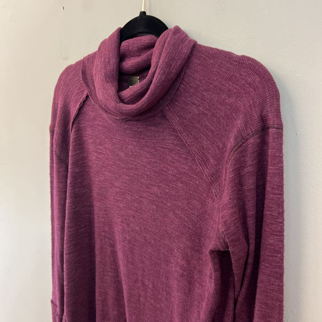 We The Free Purple Knit Long Sleeve Turtleneck Sweater Medium
