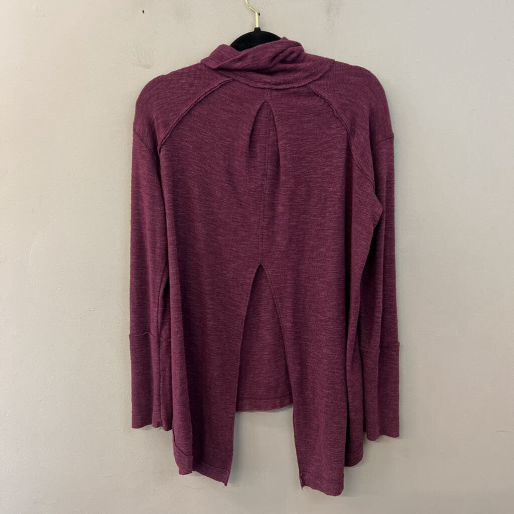 We The Free Purple Knit Long Sleeve Turtleneck Sweater Medium