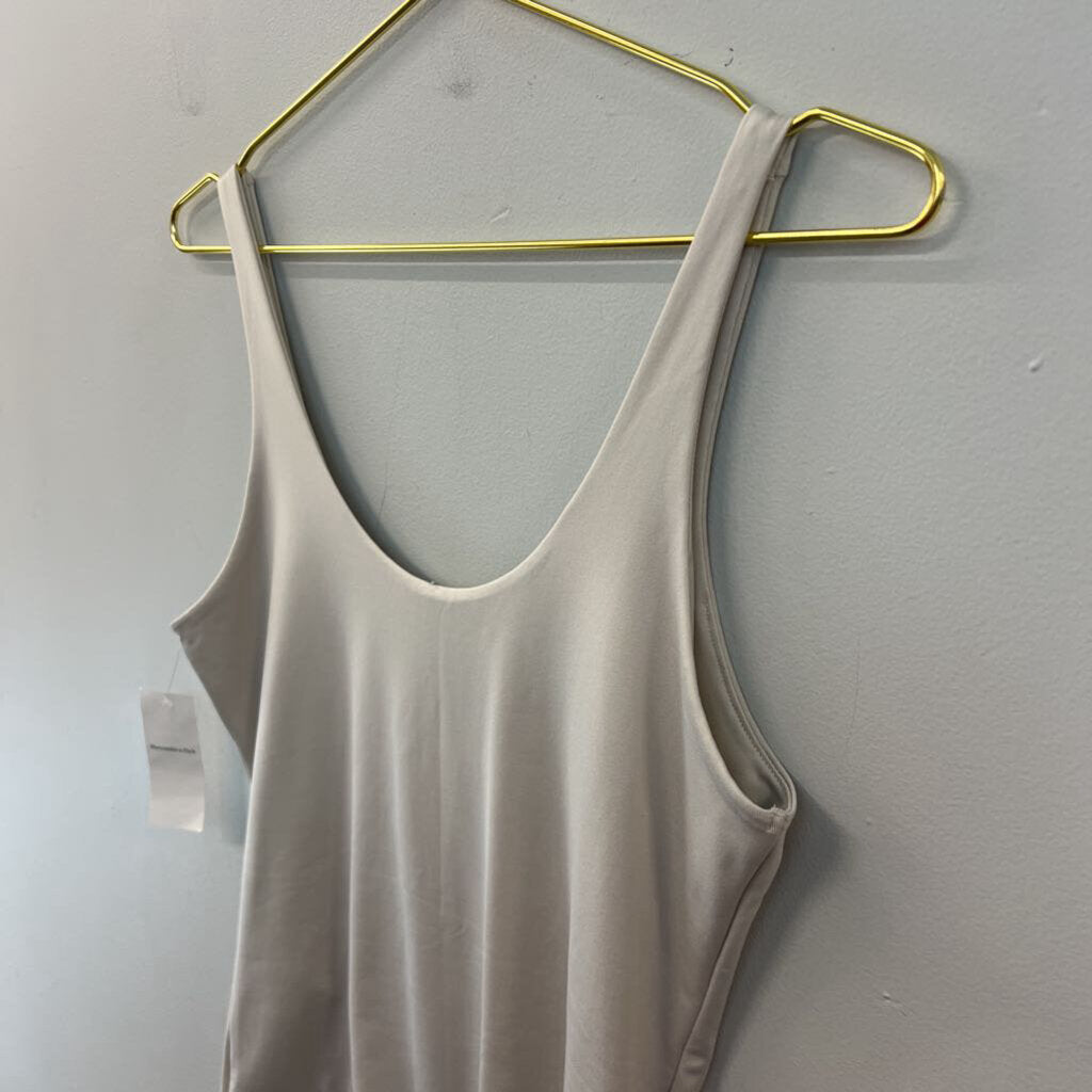Abercrombie and Fitch Beige Fitted Tank Bodysuit Medium