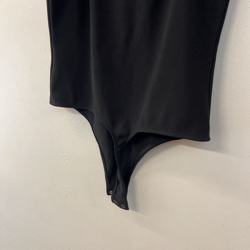 Express Black Lace Lace Up Front Tank Bodysuit Top Medium