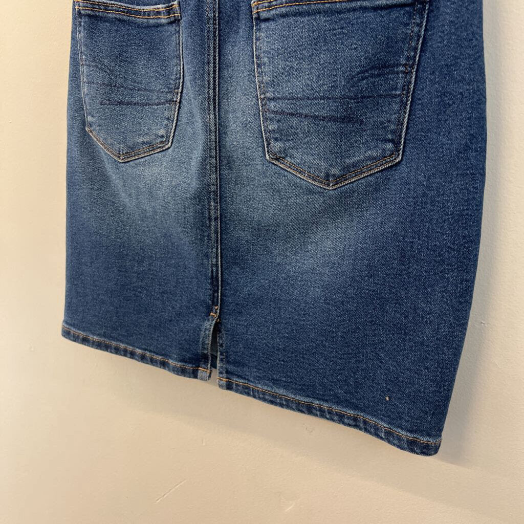 American Eagle Medium Wash Denim Skirt 4