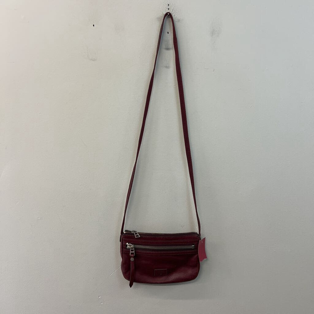 Fossil Burgundy Leather Crossbody Purse