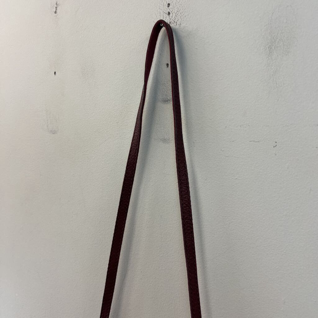 Fossil Burgundy Leather Crossbody Purse